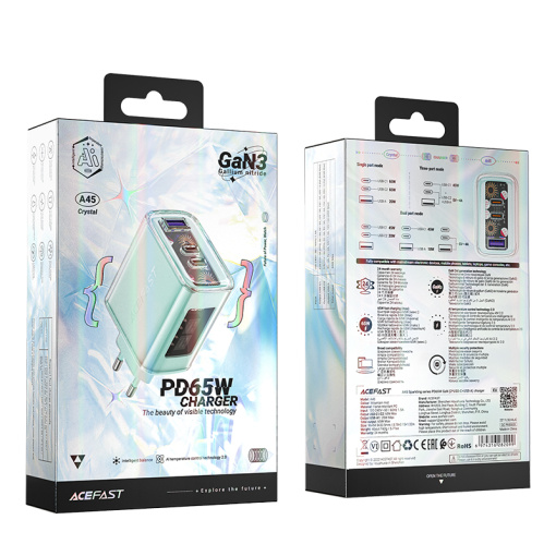 Acefast kiirlaadija 2xUSB-C ja USB-A LED ekraaniga 65W (A45) - Image 18