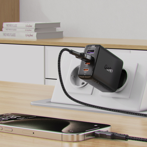 Acefast kiirlaadija 2xUSB-C ja 2xUSB-A 45W (A61) - Image 6