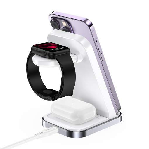 Acefast juhtmevaba laadija LED indikaatoriga 3-in-1 (valge) E15 - Image 6