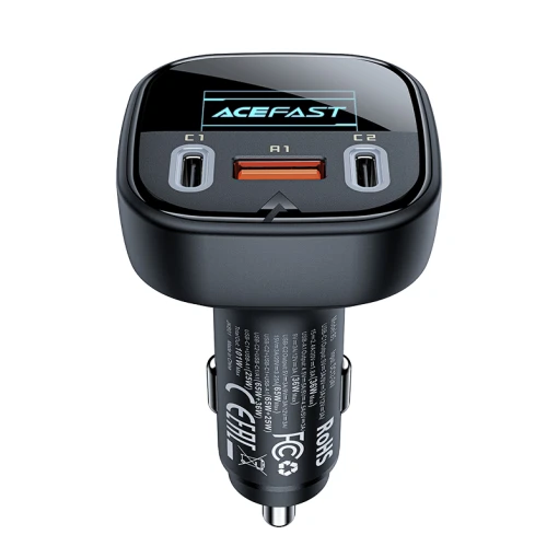 Acefast autolaadija OLED näidik 2xUSB-C ja USB-A 101W (B5) - Image 5