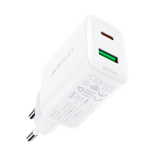 Acefast kiirlaadija USB-C ja USB-A 20W (A25) - Image 3