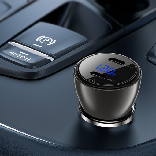 Acefast autoloaadija LED näidik 2xUSB-C 60W (B10) - Image 2