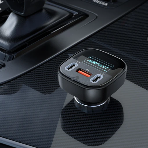Acefast autolaadija OLED näidik 2xUSB-C ja USB-A 101W (B5) - Image 6