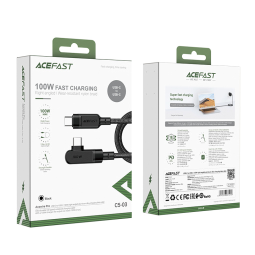 Acefast laadija kaabel USB-C to USB-C 100W 2m (C5-03) - Image 3