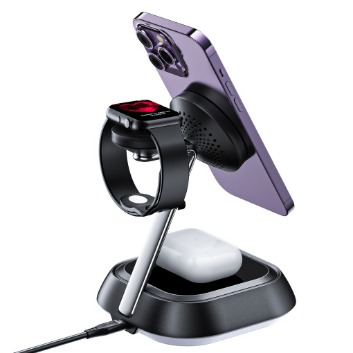 Acefast juhtmevaba laadija MagSafe LED valgustusega 3-in-1 (must) E16 - Image 7