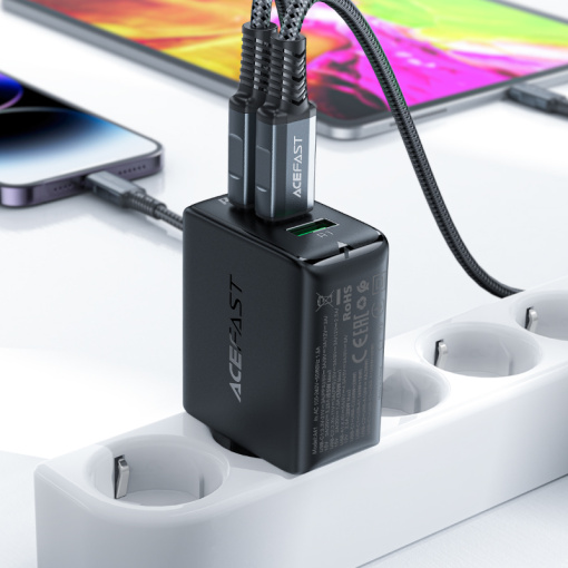 Acefast kiirlaadija 2xUSB-C ja USB-A 65W (A41) - Image 6