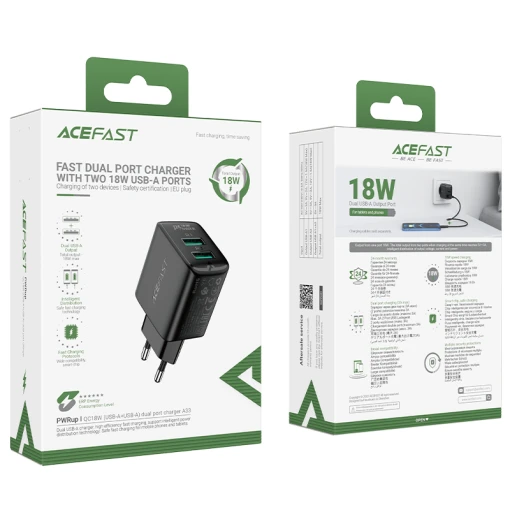 Acefast kiirlaadija 2xUSB-A 18W (A33) - Image 4