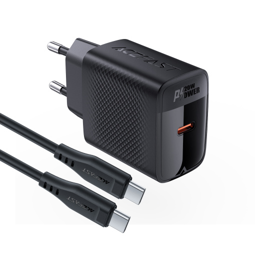Acefast kiirlaadija KOMPLEKT 20W USB-C laadija ning kaabel 1,2m USB-C to USB-C (A82) - Image 3