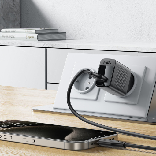 Acefast kiirlaadija KOMPLEKT 18W USB-A ja kaabel 1,2m USB-A to USB-C (A90) - Image 7
